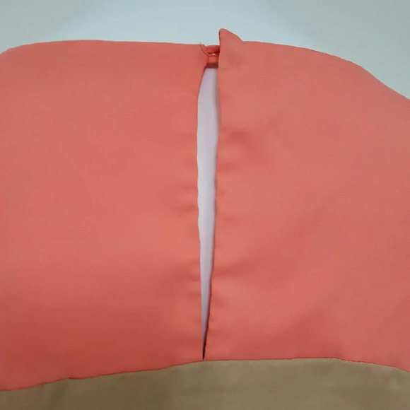 NY & CO | Coral Tan Lined A-line Dress Med - Picture 7 of 10